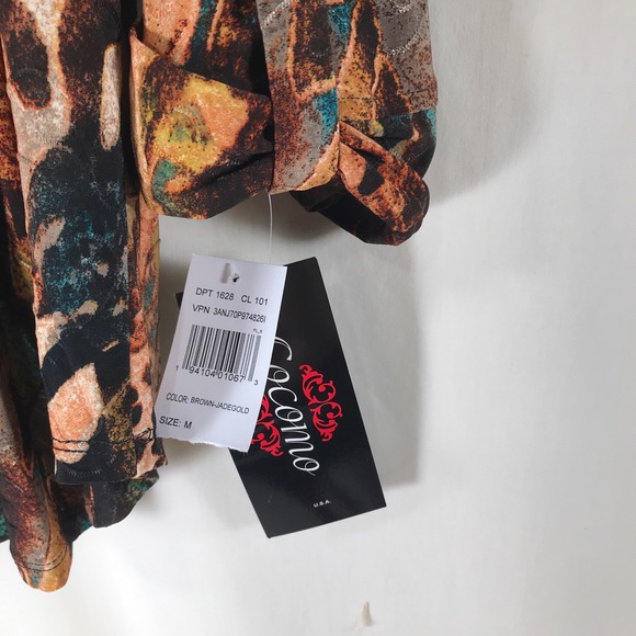 Cocomo Blouse floral, V-Neck Size M - Picture 5 of 6